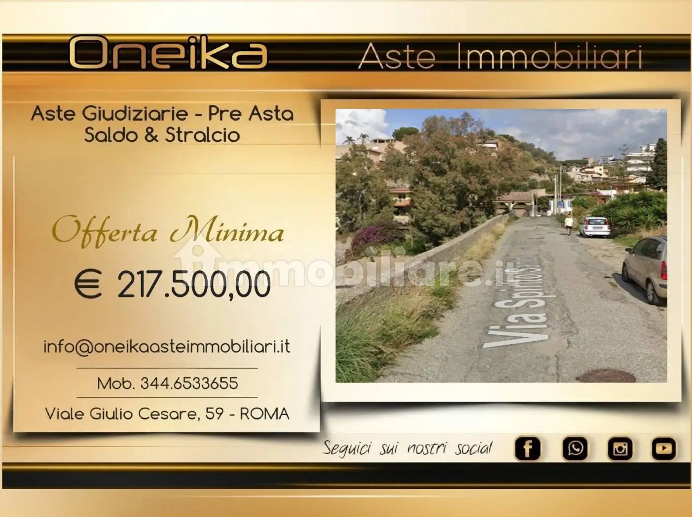 Villetta a schiera in asta a Reggio Calabria