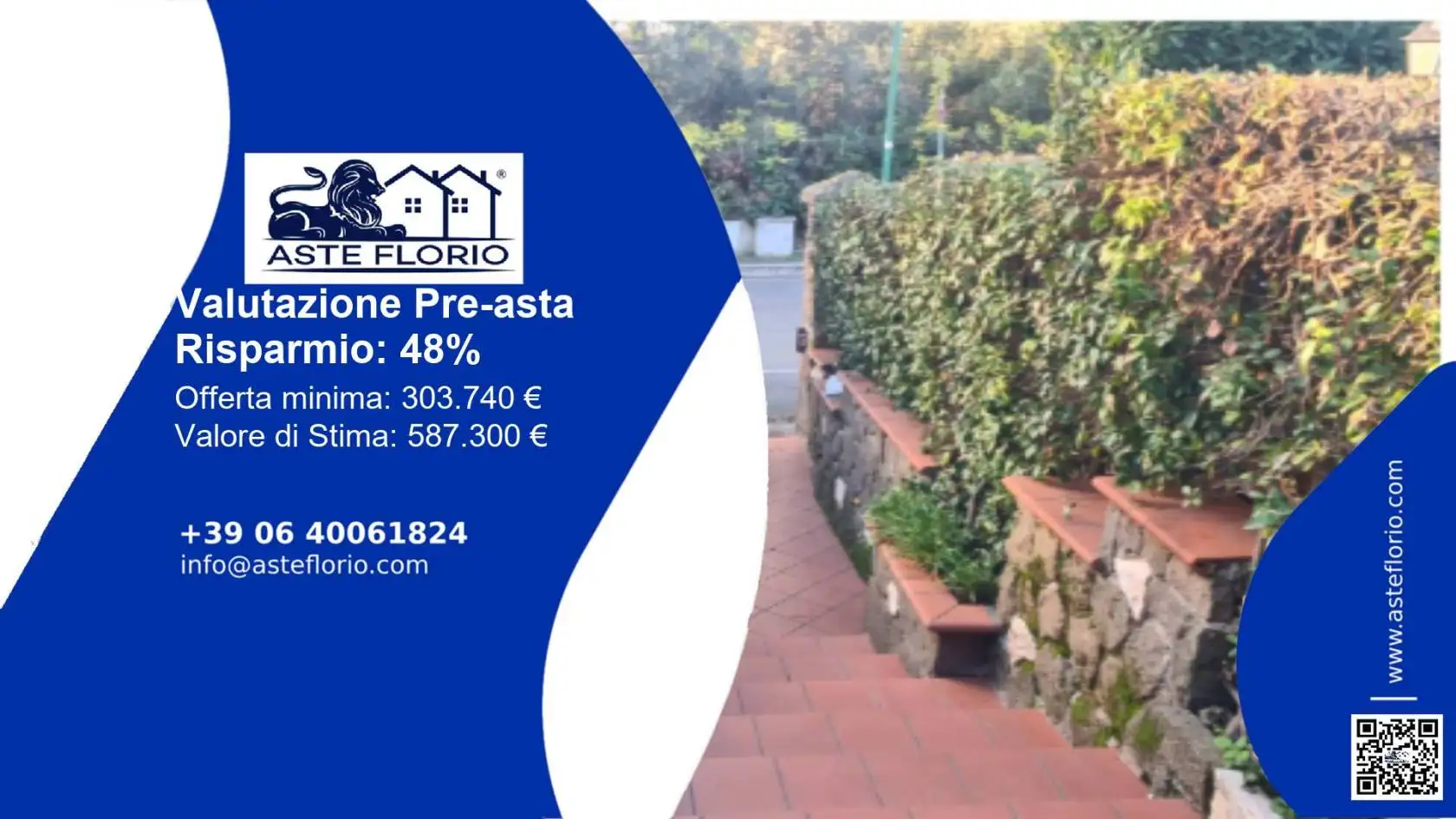 Villa in asta a Grottaferrata