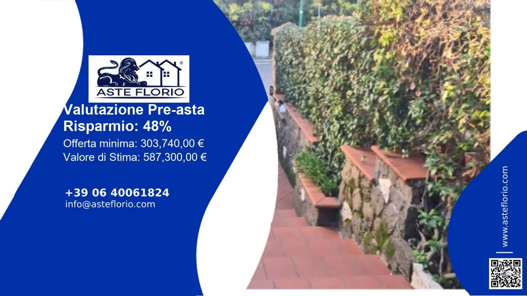 Villa in asta a Grottaferrata