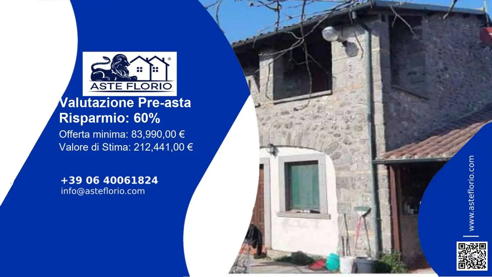 Villa in asta a Viterbo