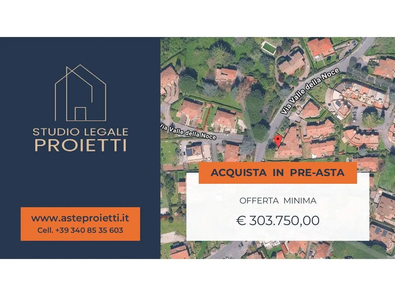 Villa in asta a Grottaferrata