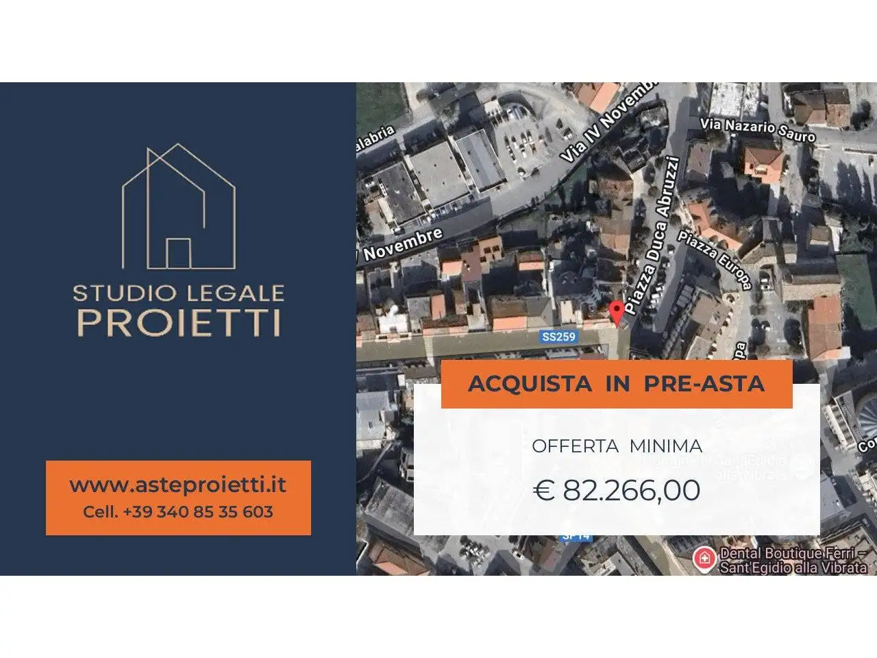 Villa in asta a Sant'Egidio alla Vibrata