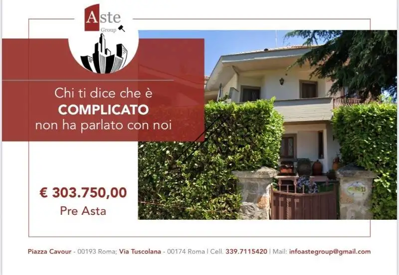 Villa in asta a Grottaferrata