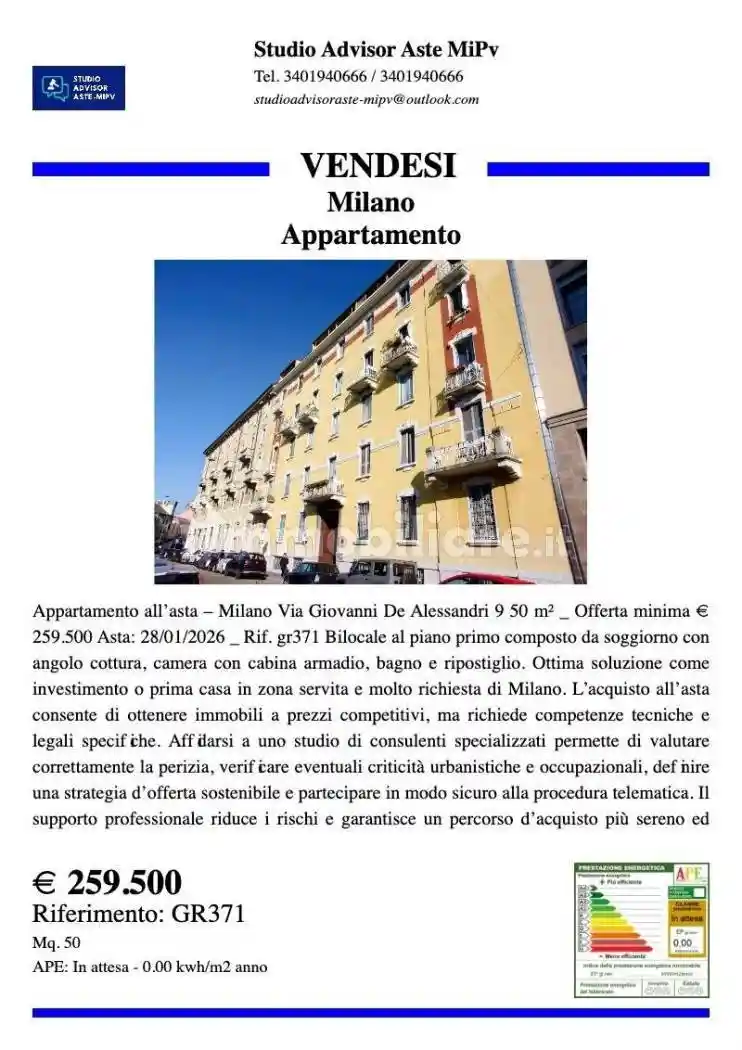 Appartamento all'asta via Giovanni de Alessandri,  9, Milano - foto 4