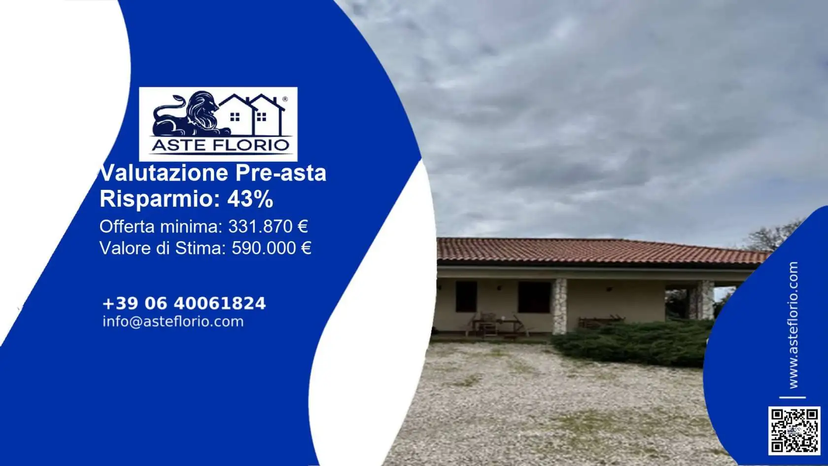 Villa in asta a Viterbo