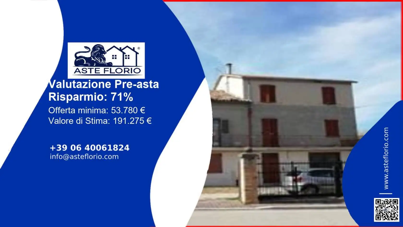 Villa in asta a Ponzano di Fermo