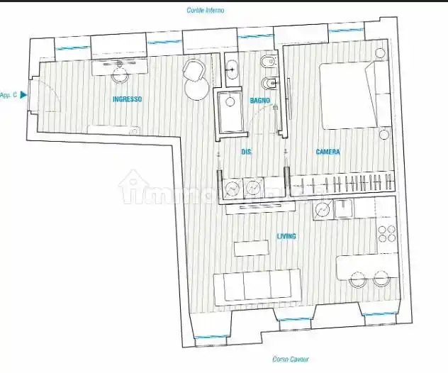 Bilocale corso Camillo Benso di Cavour 2, Centro Storico, Pavia - foto 4