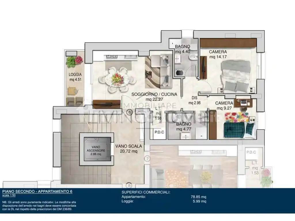 Trilocale nuovo, secondo piano, Lagomaggio, Rimini - foto 2