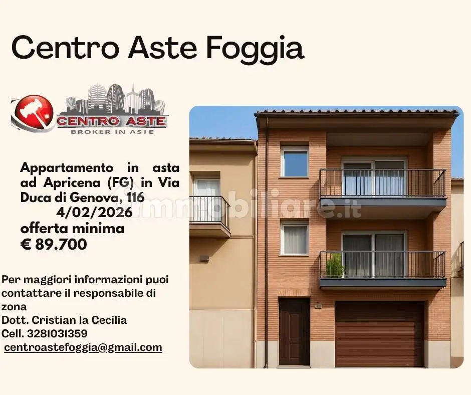 Appartamento in asta a Apricena