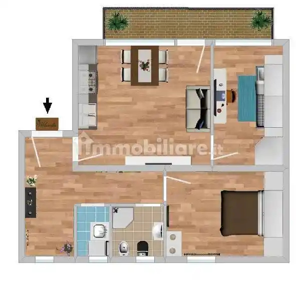 Trilocale via Sonnino 35, Province - Veneto, Catania - foto 5