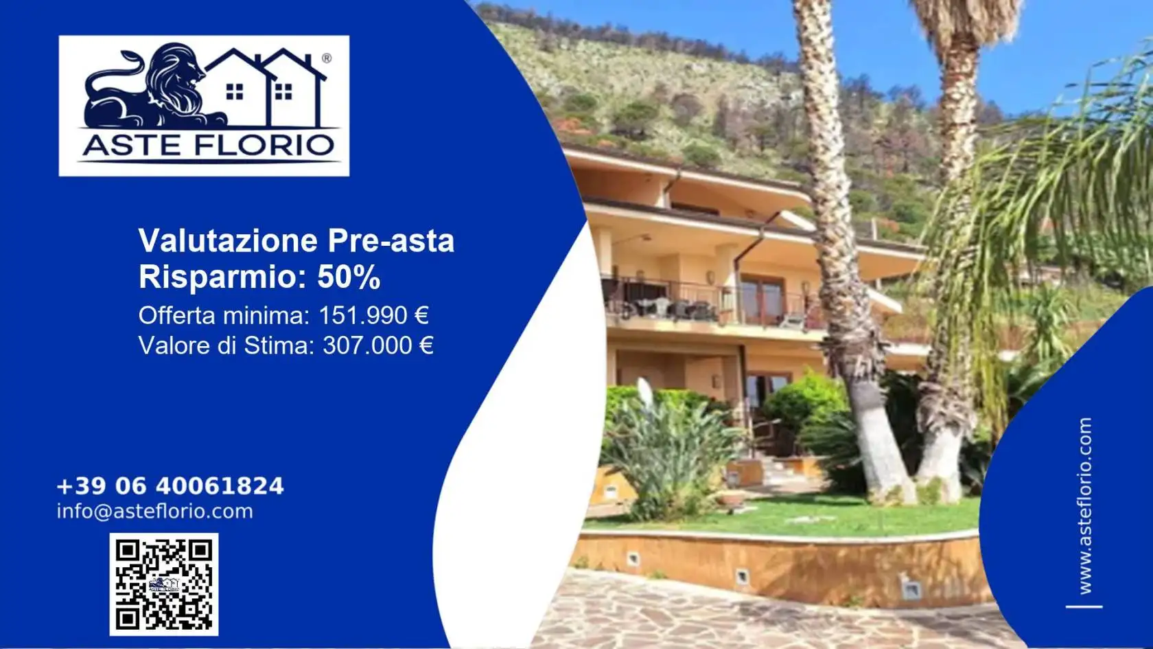 Villa in asta a Palermo