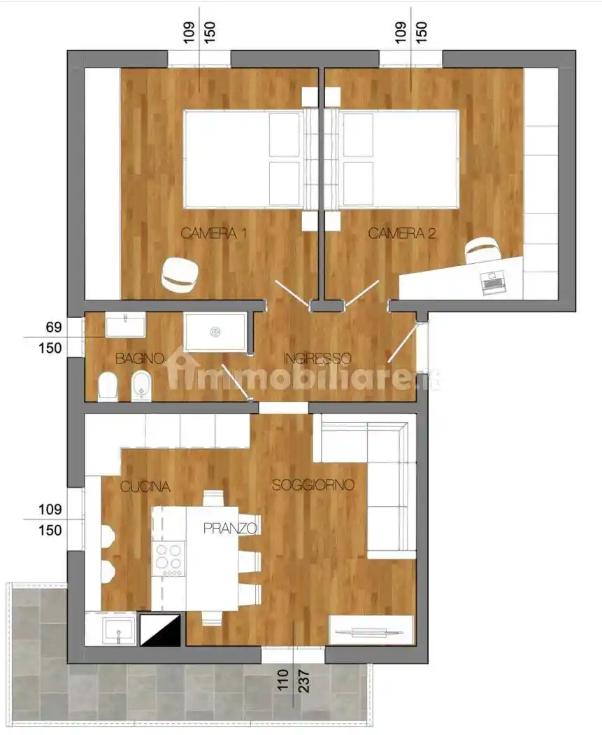 Trilocale via dei Braschi 3, Zola, Zola Predosa - foto 2