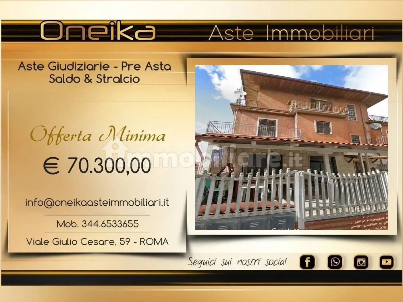 Appartamento in asta a Ciciliano