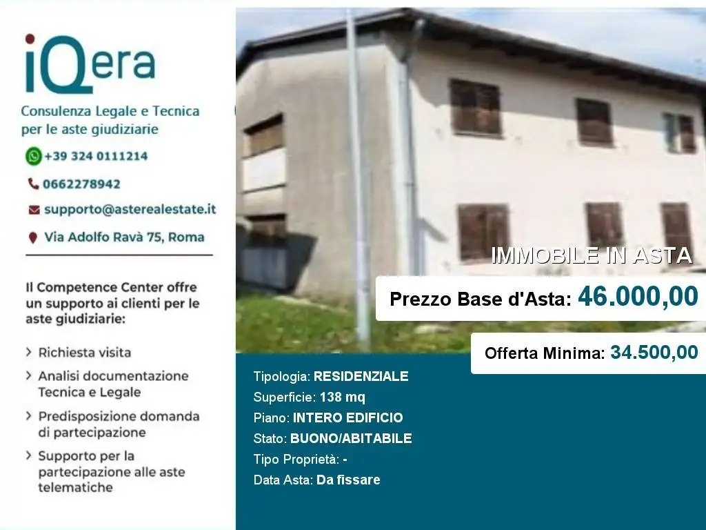 Appartamento in asta a Taipana