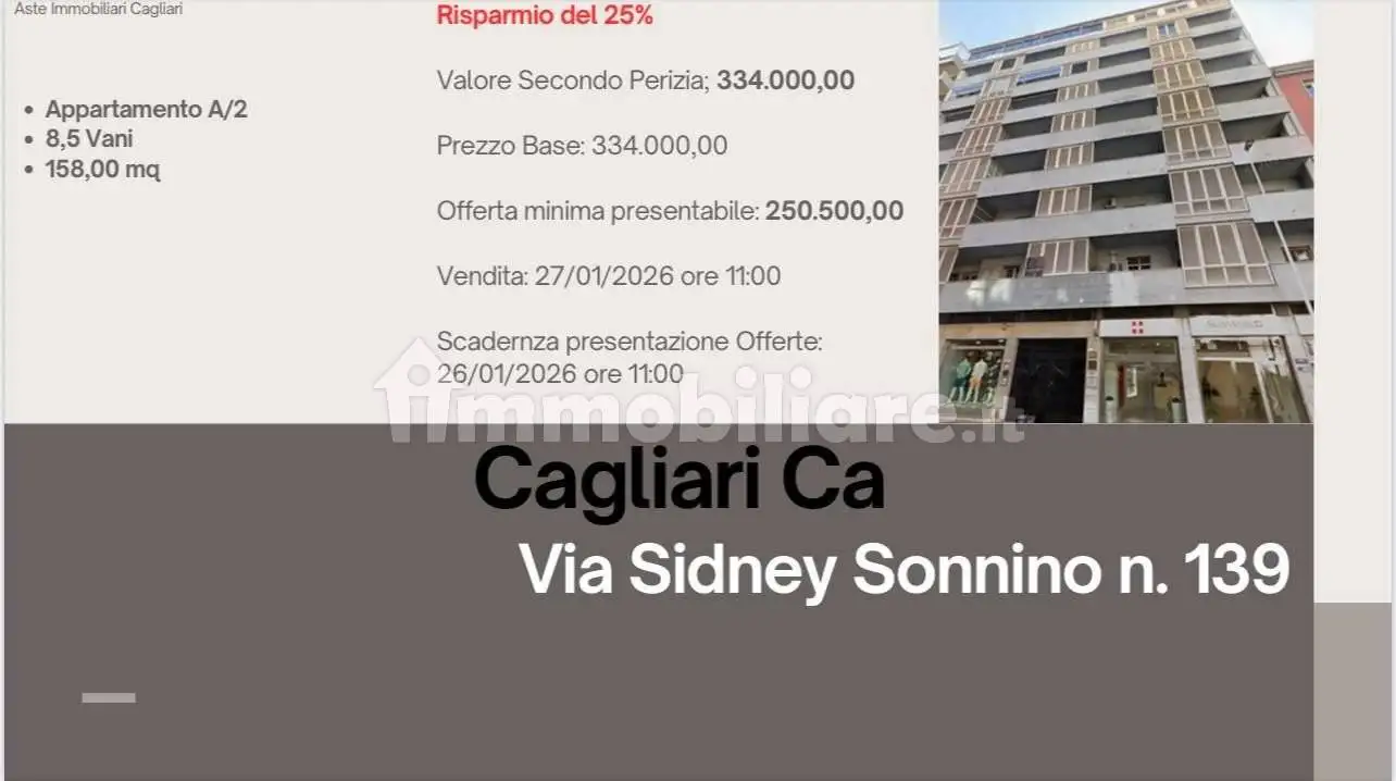 Appartamento in vendita a Cagliari