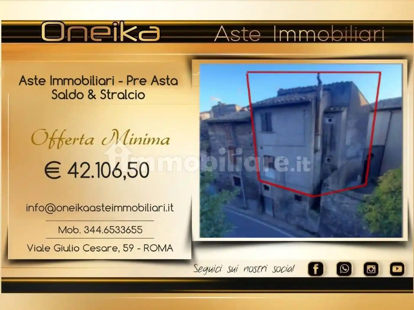 Casa indipendente in asta a Fabrica di Roma