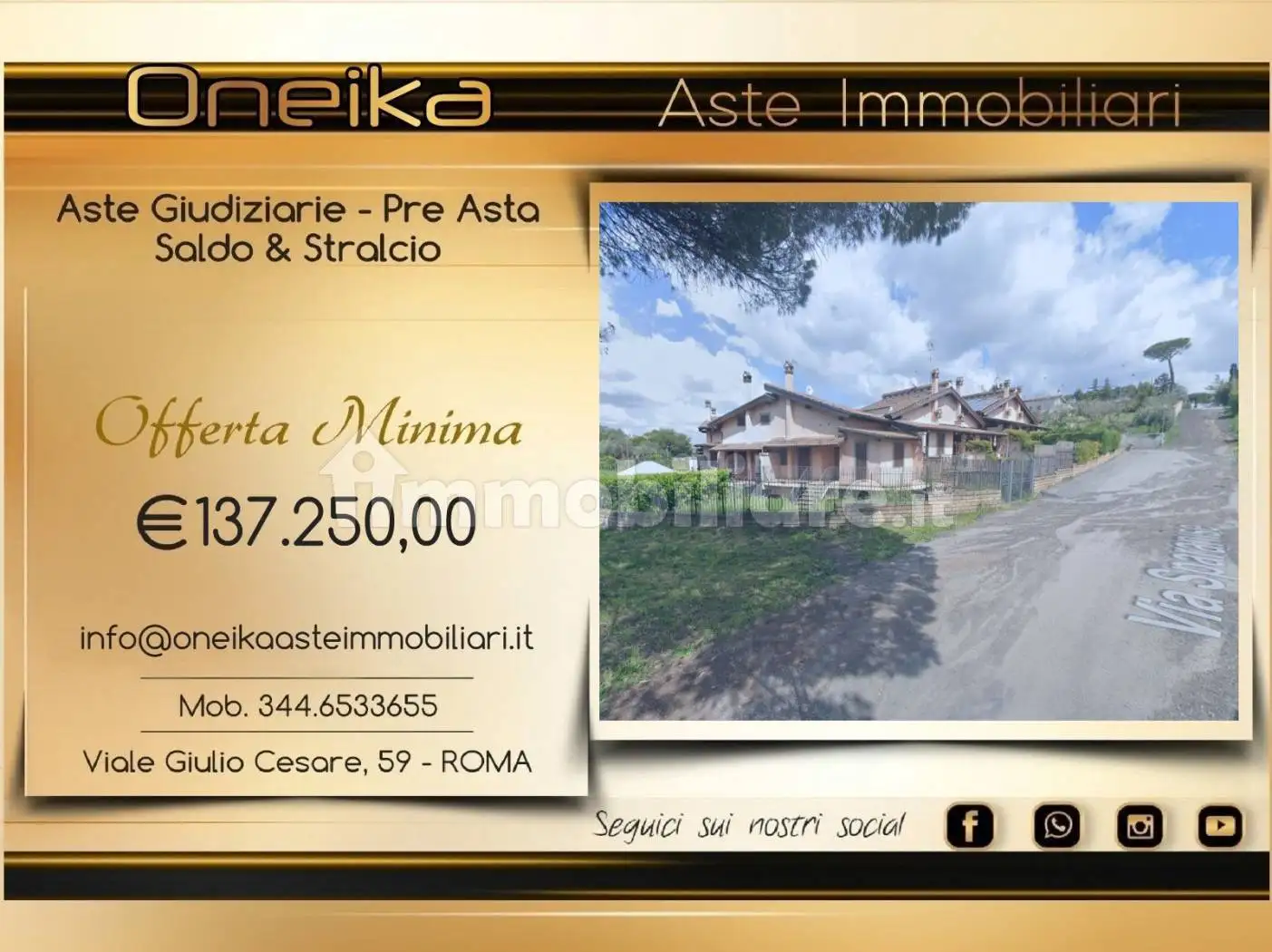 Villa in asta a Roma