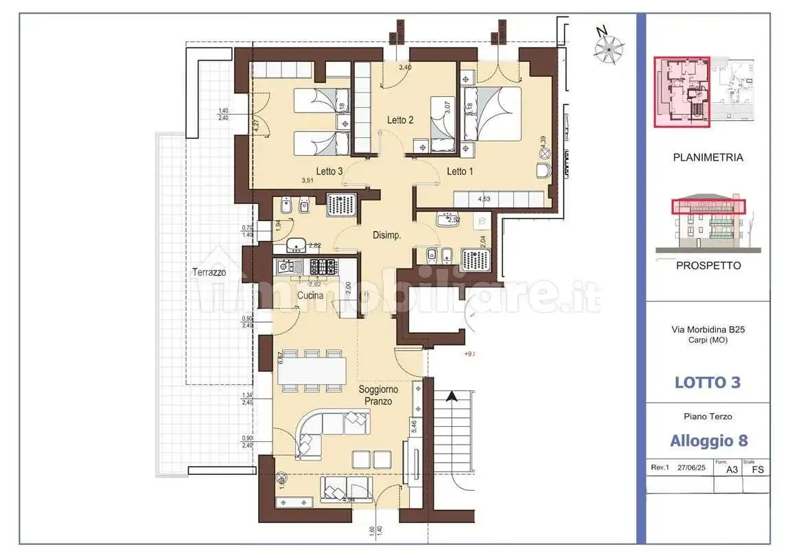 Attico - Mansarda in vendita a Carpi