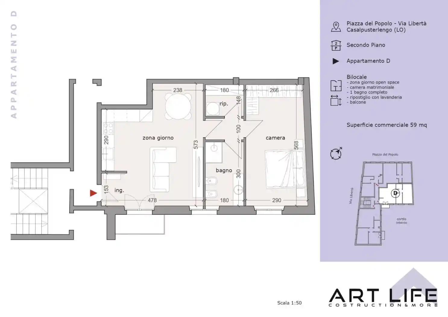 Bilocale piazza del Popolo, Centro, Casalpusterlengo - foto 4