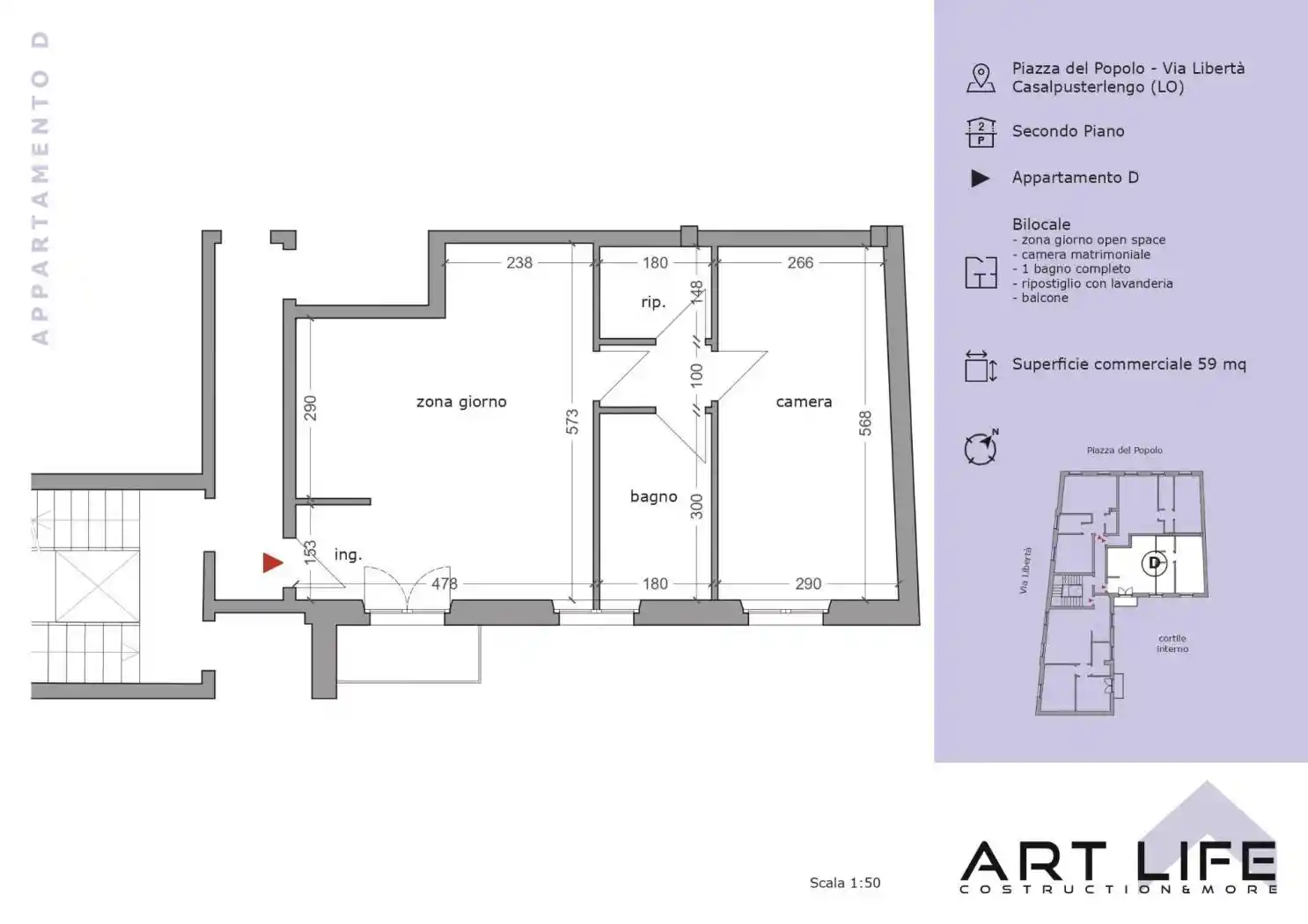 Bilocale piazza del Popolo, Centro, Casalpusterlengo - foto 5