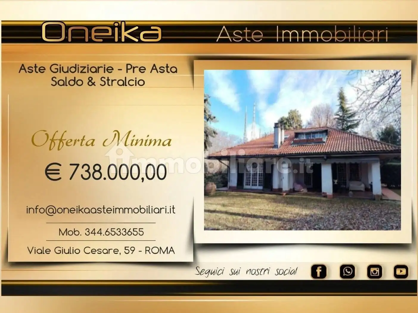 Villa in asta a Pecetto Torinese