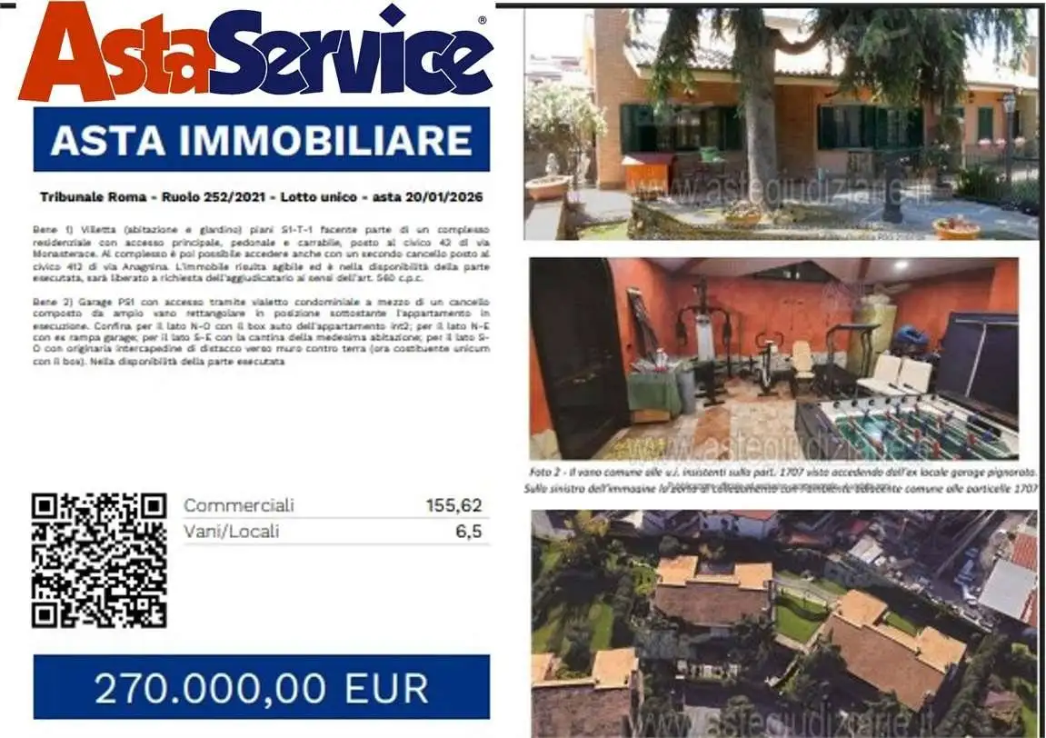 Villa unifamiliare in asta a Roma