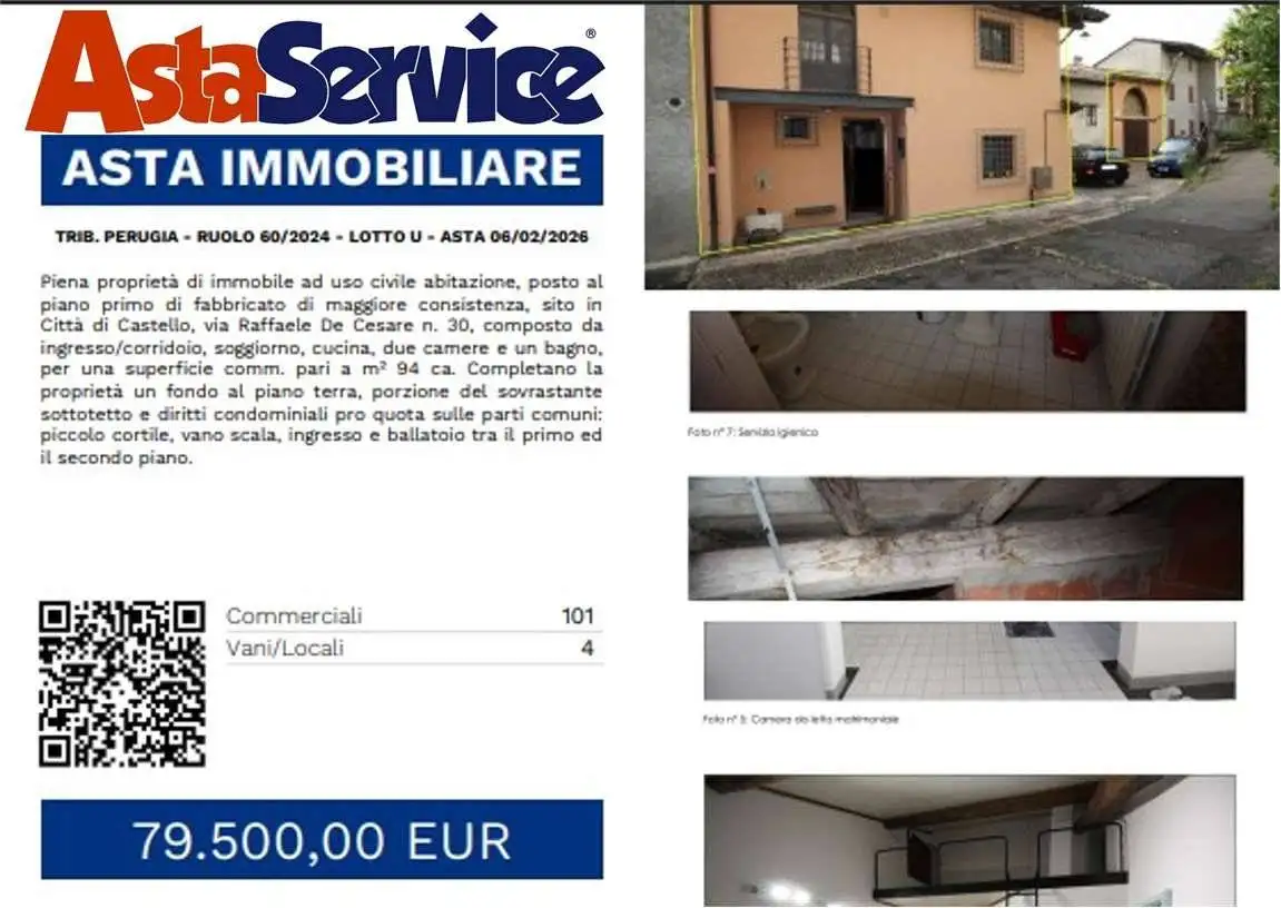 Appartamento in asta a Città di Castello