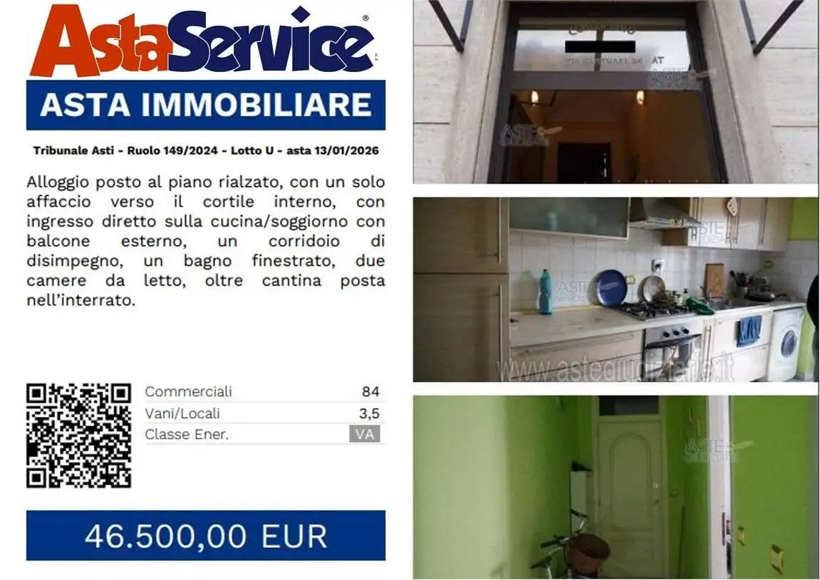 Appartamento in asta a Asti