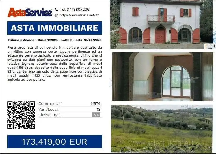 Villa in asta a Offagna