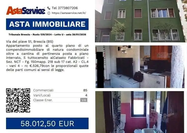 Appartamento in asta a Brescia