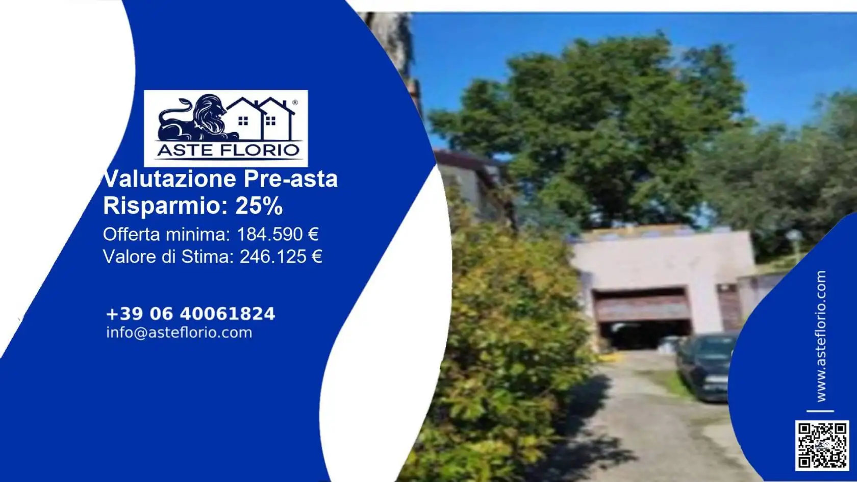 Villa in asta a Viterbo