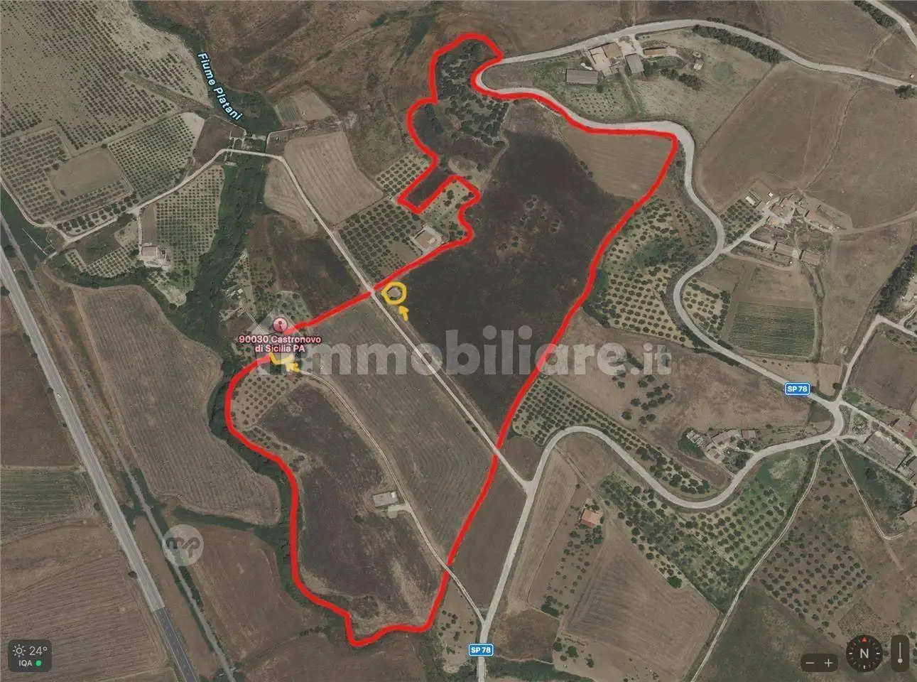 Casa colonica Strada Statale della Valle del Platani, Castronovo di Sicilia