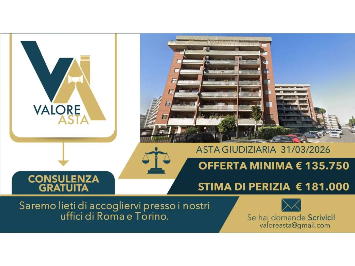 Appartamento in asta a Roma