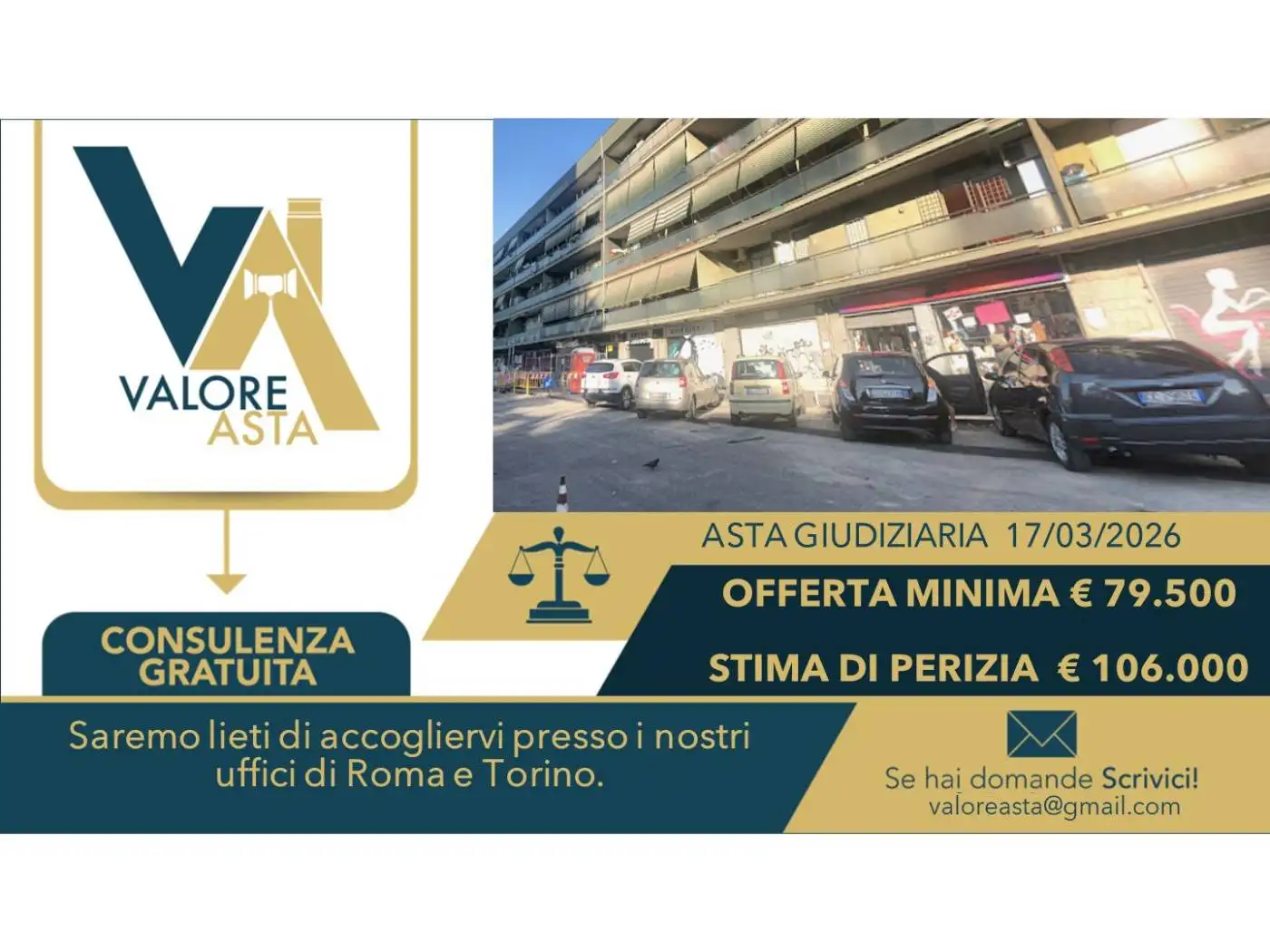 Appartamento in asta a Roma