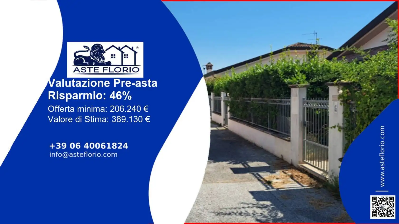 Villa in asta a Viareggio