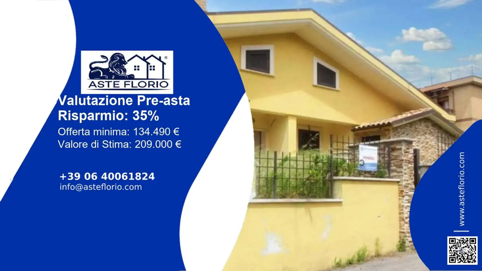 Appartamento in villa in asta a Roma