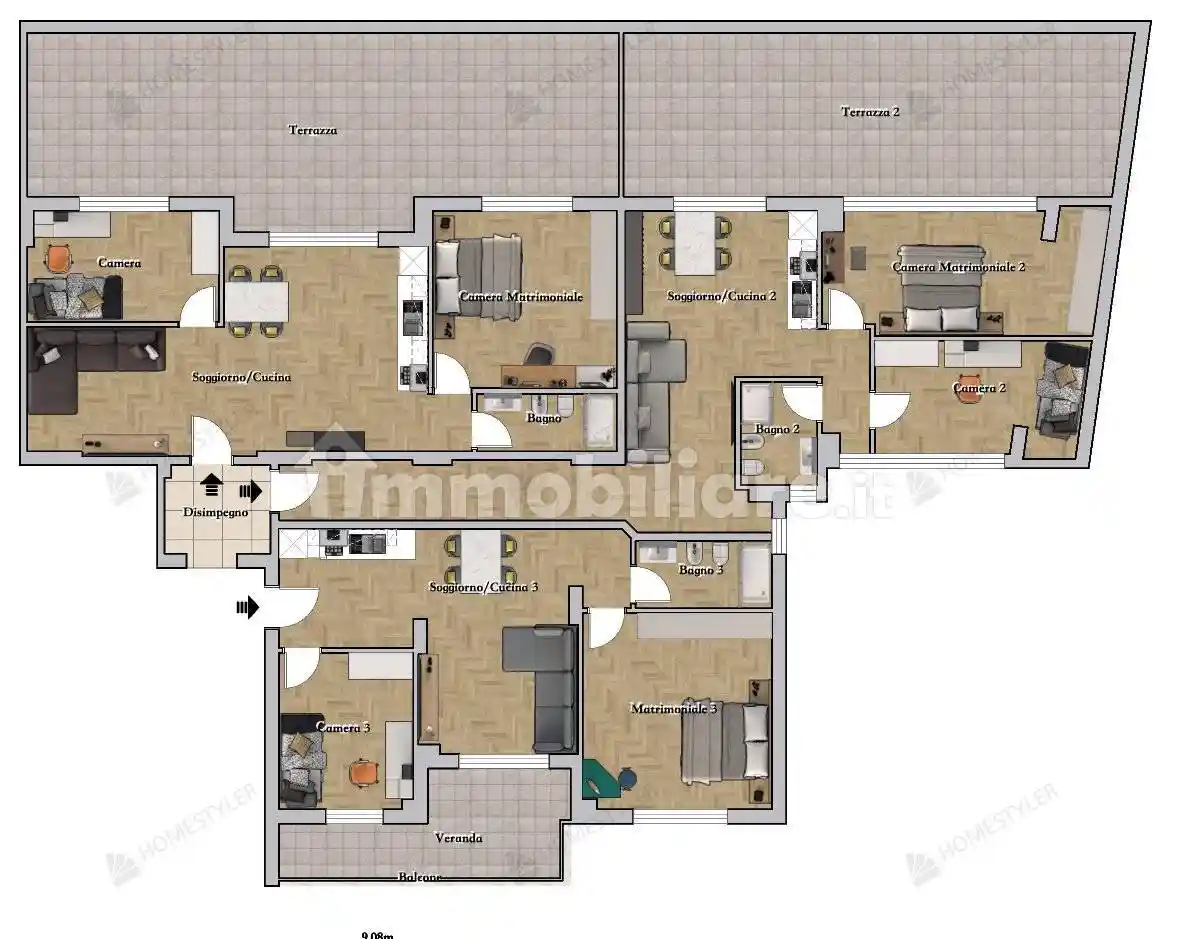 Trilocale via Sampolo 65, Libertà - Villabianca, Palermo - foto 3