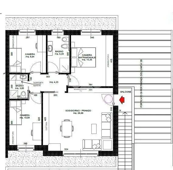 Appartamento in vendita a Calcio