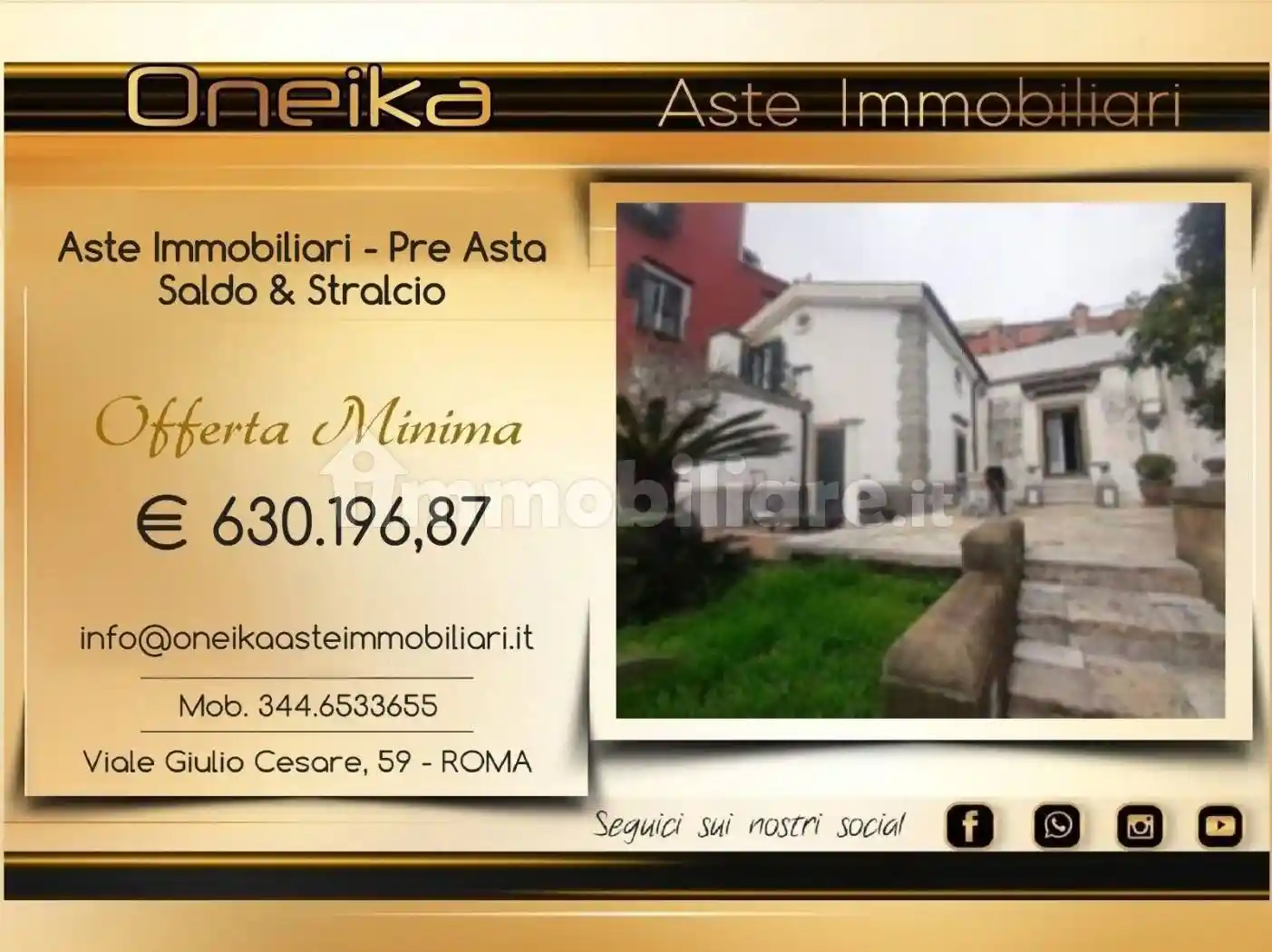 Villa in asta a Napoli