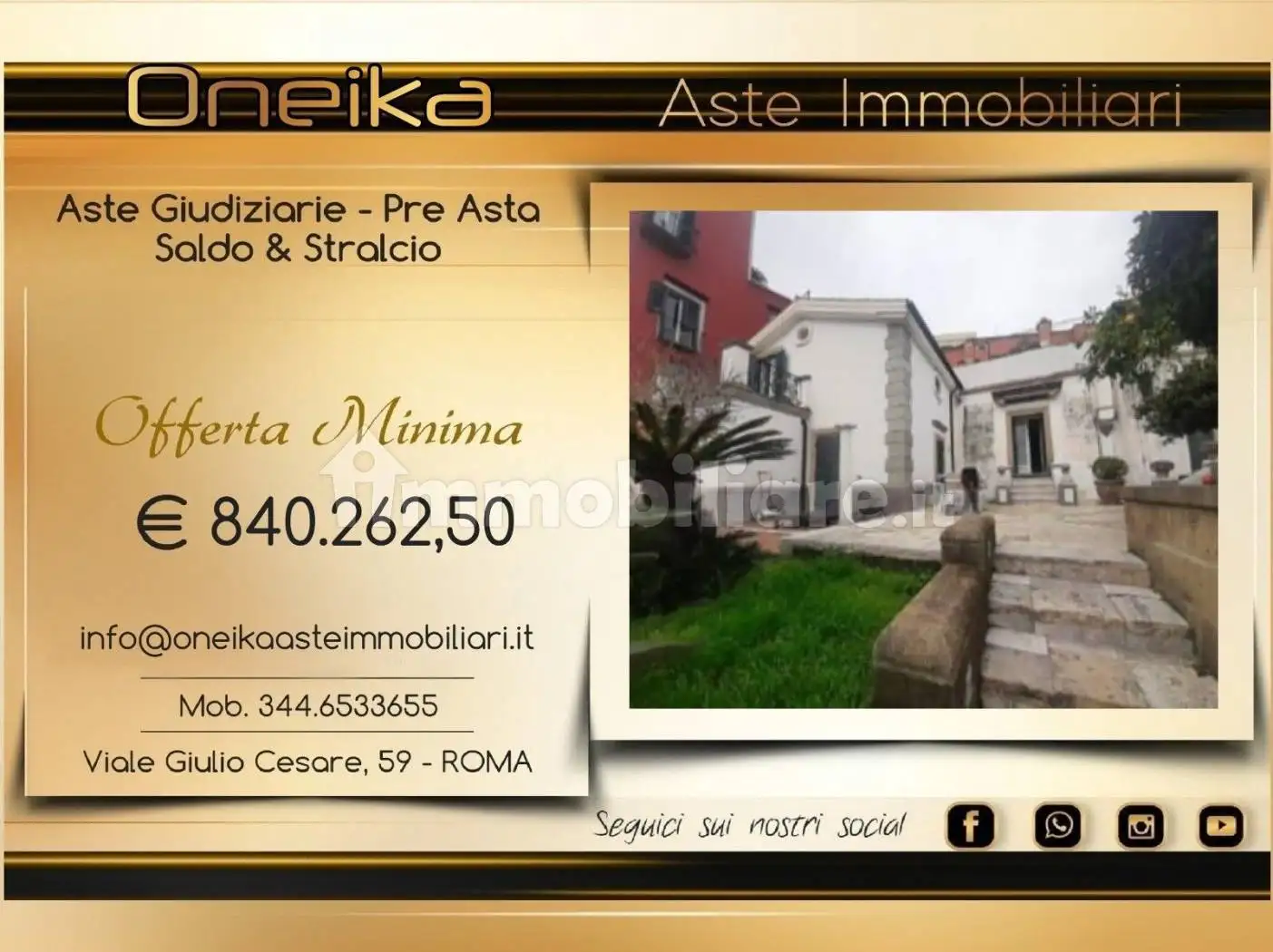 Villa in asta a Napoli