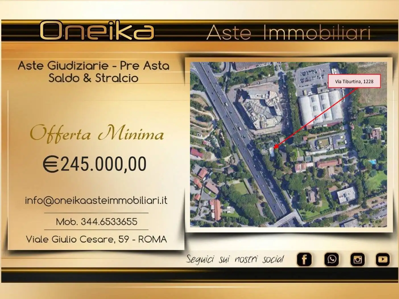 Villa in asta a Roma