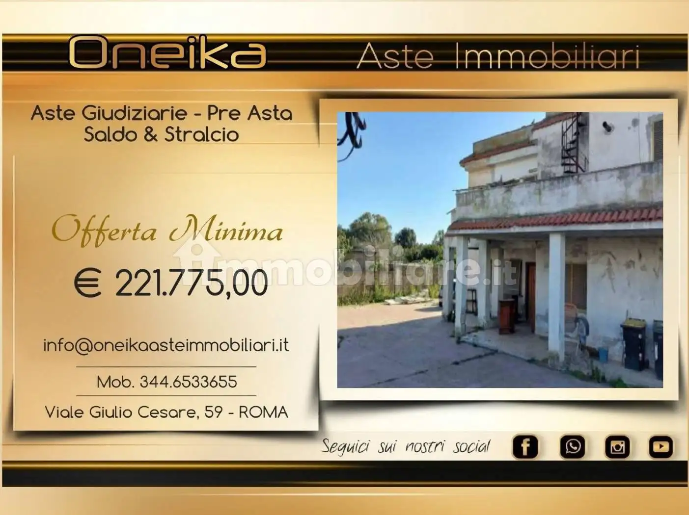 Villa in asta a Aprilia