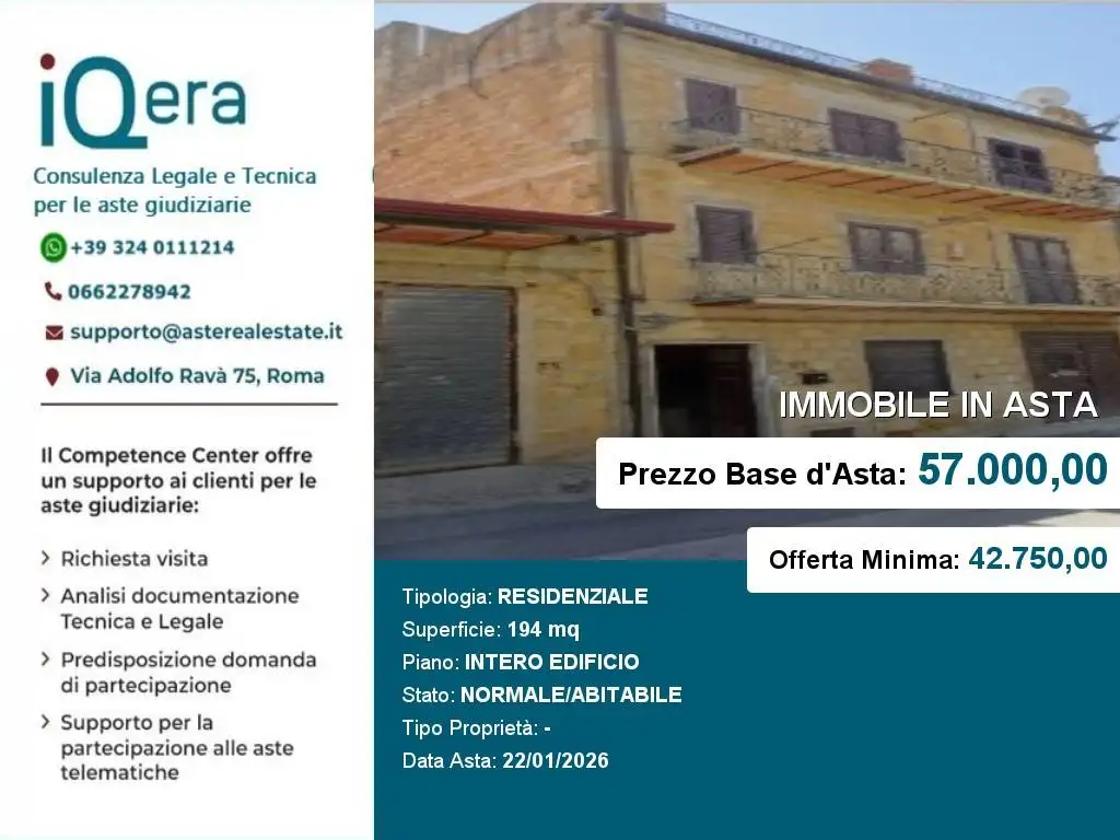 Appartamento in asta a Barrafranca