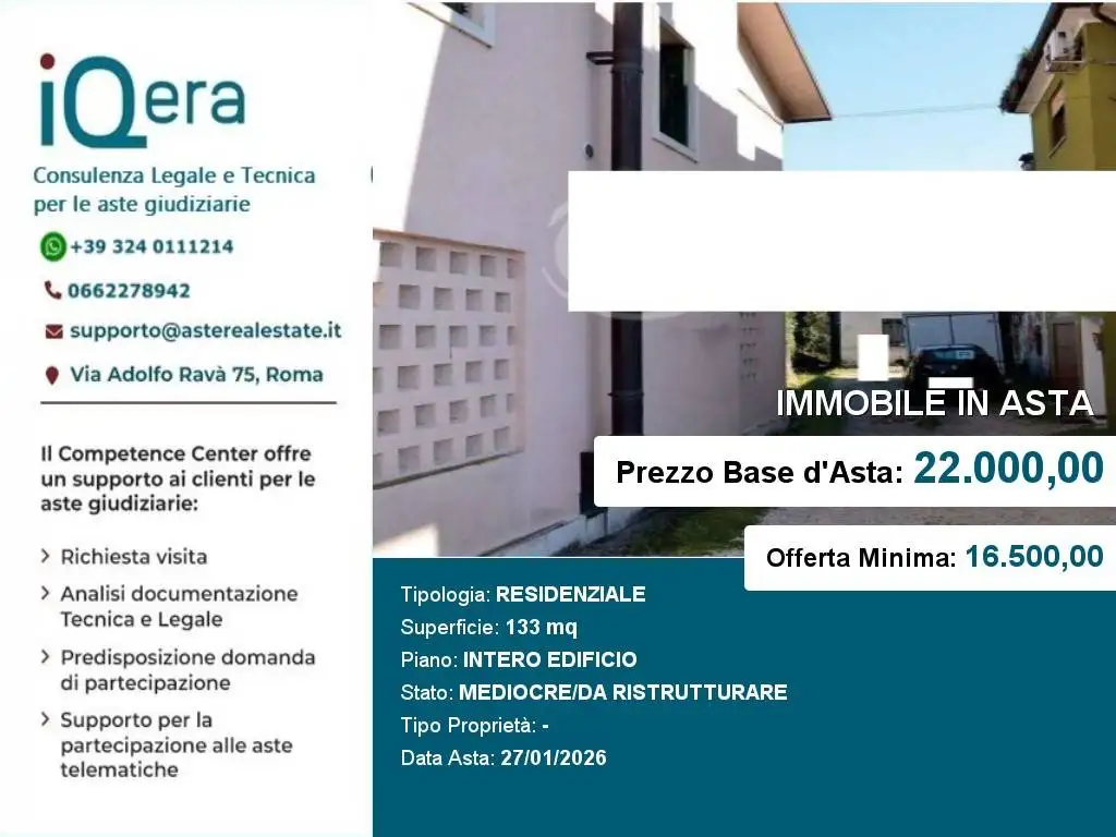 Appartamento in asta a San Pietro in Gu