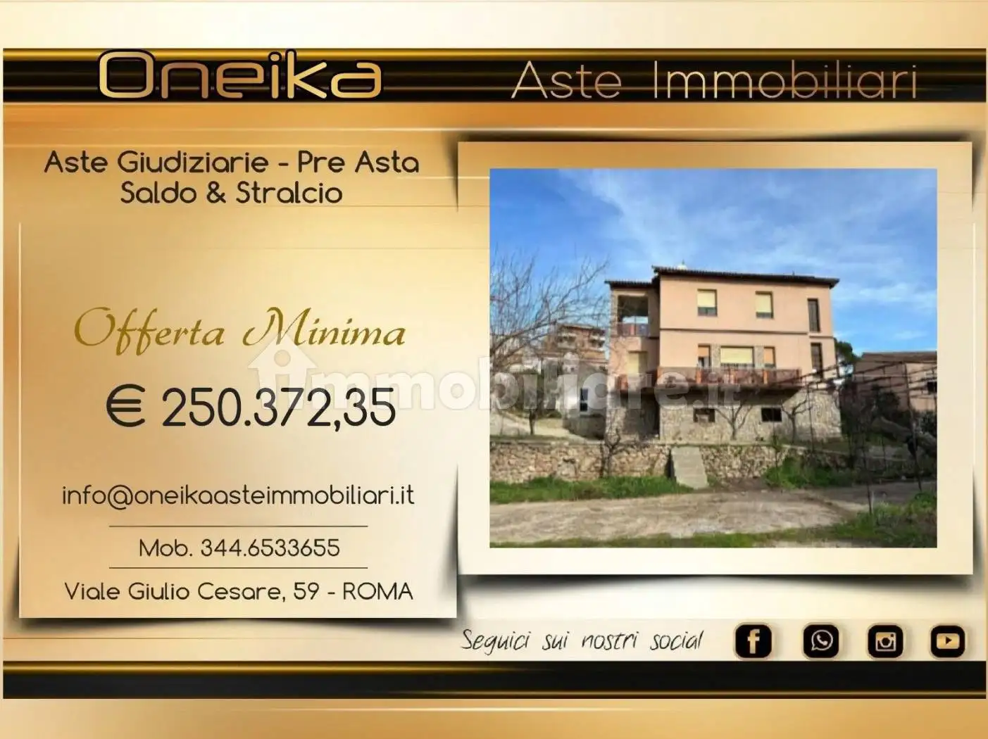 Villa in asta a La Maddalena
