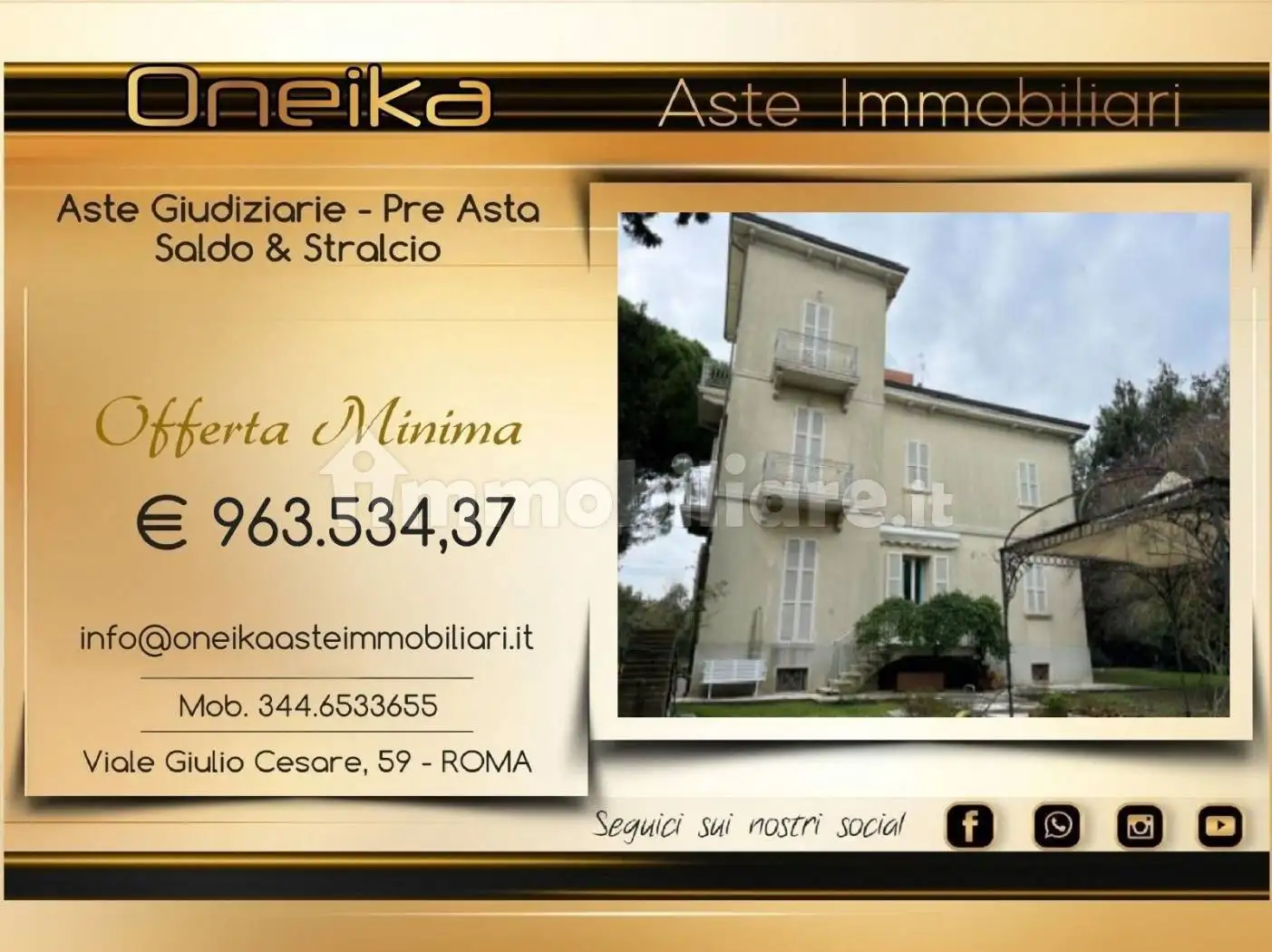 Villa in asta a Rimini