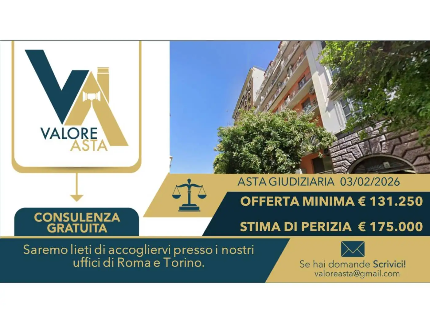 Appartamento in asta a Roma