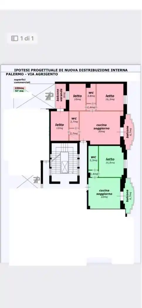 Quadrilocale via Agrigento, Politeama - Ruggiero Settimo, Palermo - foto 2