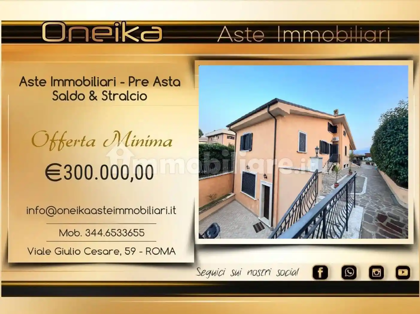Villa in asta a Roma