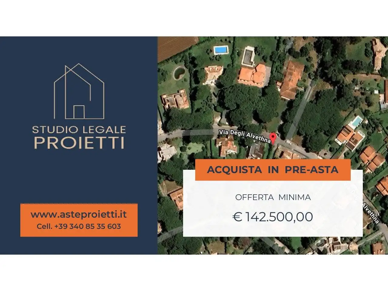 Villa in asta a Tarquinia